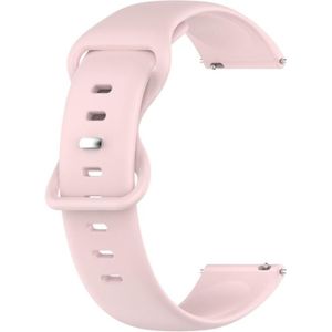 For Garmin Forerunner 245 20mm Solid Color Silicone Watch Band(Pink)