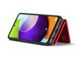 For Samsung Galaxy A52 5G / 4G DG.MING M2 Series 3-Fold Multi Card Bag + Magnetic Back Cover Shockproof Case with Wallet & Holder Function(Red)