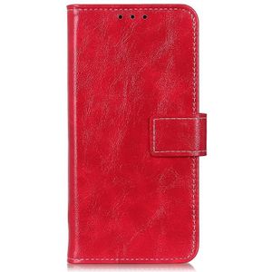 Voor Nokia 3.4 Retro Crazy Horse Texture Horizontale Flip Lederen Kast met Holder & Card Slots & Photo Frame & Wallet(Red)