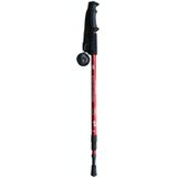 JUNGLELEOPARD 3-Section Straight Handle Aluminum Trekking Pole Multifunctional Walking Hand Crutches  Length: 66-135cm(Red)