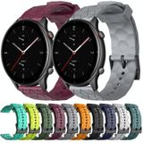 Voor Amazfit GTR 2e 22 mm voetbalpatroon effen kleur siliconen horlogeband