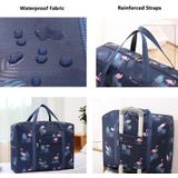 Reis waterdichte opvouwbare opbergtas voor handbagage (marineblauwe flamingo)