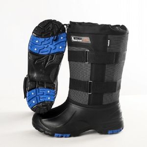 Winter mannen outdoor sneeuwschoenen warme antislip staal nagel hoge sneeuw laarzen  grootte: 43 (dubbele singelband)