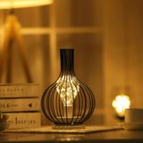 Retro Classic Iron Art LED Table Lamp Reading Lamp Night Light Bedroom Lamp Desk Lighting Home Decoration  Lampshade Style:Wake up Bottle