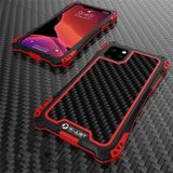 Voor iPhone 11 Pro Max R-JUST AMIRA schokbestendige stofdichte metalen beschermhoes (zwart rood)