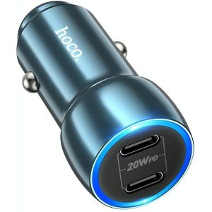 hoco Z48 Tough 40W dubbele USB-C / Type-C-poort autolader