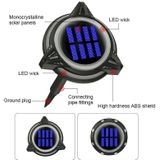 TG-JG00128 8 LEDs Spotted Long Tube Solar Outdoor Waterproof Plastic Garden Decorative Ground Plug Light Intelligent Light Control Buried Light  Colorful Dimming