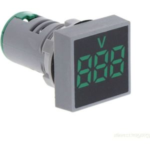 AD101-22VMS Mini AC 20-500V Voltmeter Square Panel LED Digital Voltage Meter Indicator(Green)