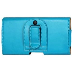 Crazy Horse Texture Horizontal Style Leather Waist Bag for iPhone 6 Plus & 6S Plus / Galaxy Note 4 / Note 3 / Note 2 / A5 & A3(Blue)