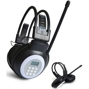 HRD-308S Portable FM Campus Radio Receiver Headset(Black)