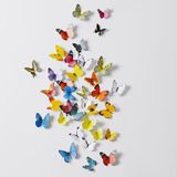 5 Sets Creative 3D Butterfly Wall Stickers Living Room Bedroom Decoration Supplies  Random Style Delivery