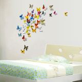 5 Sets Creative 3D Butterfly Wall Stickers Living Room Bedroom Decoration Supplies  Random Style Delivery