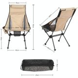 Outdoor Camping Aluminium Legering Draagbare opvouwbare strandstoel  kleur: met zak