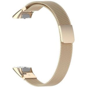 For Samsung Galaxy Fit SM-R370 Milanese Replacement Strap Watchband(Champagne Gold)