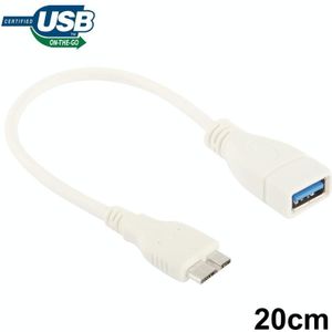 20cm Micro USB 3.0 to USB 3.0 OTG Cable  For Galaxy Note III / N9000(White)