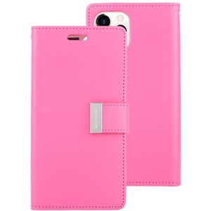 For iPhone 11 Pro MERCURY GOOSPERY RICH DIARY Crazy Horse Texture Horizontal Flip Leather Case  with Holder & Card Slots & Wallet(Rose Red)