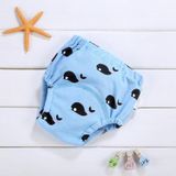 Baby Cotton Washable Four-layer Gauze Diaper  Suitable Height:100 Yards(Black Whale)