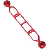 PULUZ 9.0 inch 22.9cm Aluminum Alloy Dual Balls Arm for Underwater Torch / Video Light(Red)