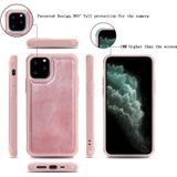 Voor iPhone 11 Pro multifunctioneel retro afneembare magnetische horizontale lederen behuizing met kaartsleuven & houder & portemonnee & fotoframe(Rosgoud)