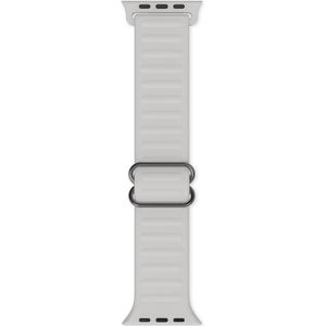 Japanese Word Buckle Silicone Replacement Watchband For Apple Watch Series 6 & SE & 5 & 4 44mm / 3 & 2 & 1 42mm(Cloudy Grey)