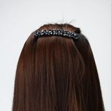 Fashion Girls Headwear Crystal Rhinestone Elastic Hair Clip Hair Accessories(Dark blue)