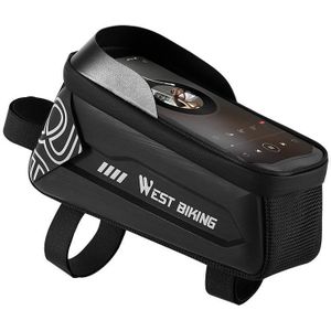 West Biking Fiets Bovenste buis 2.2L Hard Shell Bag voor 7 4 inch mobiele telefoon