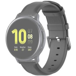 For Galaxy Watch Active3 / Galaxy Watch 3 41mm 20mm Universal Leather Wrist Strap(Grey)