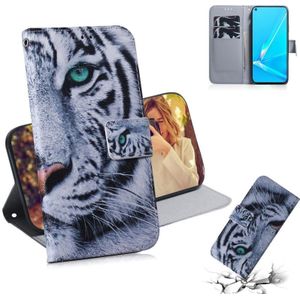 For OPPO A52 / A72 / A92 Coloured Drawing Horizontal Flip Leather Case  with Holder & Card Slots & Wallet(Tiger)