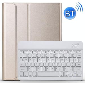 A11 Bluetooth 3.0 Ultra-thin ABS Detachable Bluetooth Keyboard Leather Case with Holder for iPad Pro 11 inch 2021 (Gold)