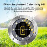 4 PCS 8 LEDs Solar Outdoor Garden Lawn Light Sensor Type Intelligent Light Control Buried Light  Warm White Light(Silver)