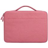Oxford Cloth Waterproof Laptop Handbag for 15.4 inch Laptops  with Trunk Trolley Strap(Pink)
