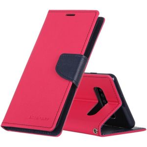 MERCURY GOOSPERY FANCY DIARY Horizontal Flip PU Leather Case for Galaxy S10 Plus  with Holder & Card Slots & Wallet (Rose Red)