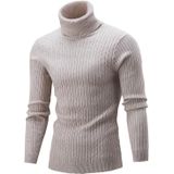 Herensweater met hoge kraag en lange mouwen  casual kleding met draad  maat: M