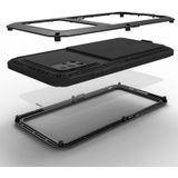 For Galaxy A51 LOVE MEI Metal Shockproof Waterproof Dustproof Protective Case(Black)