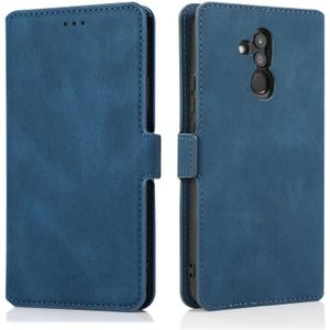 For Huawei Mate 20 Lite Retro Magnetic Closing Clasp Horizontal Flip Leather Case with Holder & Card Slots & Photo Frame & Wallet(Navy Blue)