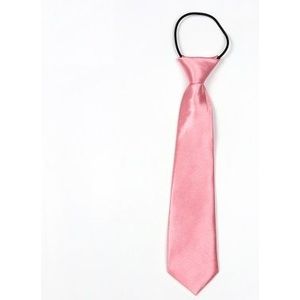 10 PCS Solid Color Casual Rubber Band Lazy Tie for Children(Pink)
