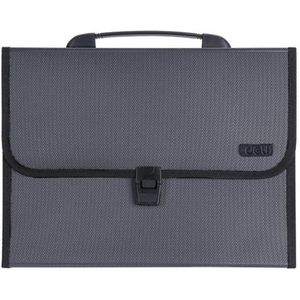 Deli 5556 13-Grid A4 Folder Business Document Business Package Meeting Package(Gray)