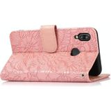 For Huawei P20 lite Skin Feel Embossed Sunflower Horizontal Flip Leather Case with Holder & Card Slots & Wallet & Lanyard(Rose Gold)