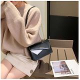 Color Matching Casual Small Square Bag Chain-strap Single Shoulder Bag Ladies Handbag Messenger Bag (Black)