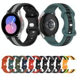 Voor Coros Apex 46 mm / Apex Pro / Ticwatch Pro 3 22 mm vlindergesp tweekleurige siliconen horlogeband (zwart + wit)