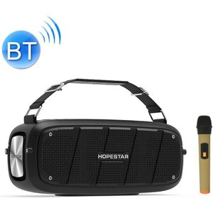 HOPESTAR A20 Pro TWS Portable Outdoor Waterproof Subwoofer Bluetooth Speaker with Microphone  Support Power Bank & Hands-free Call & U Disk & TF Card & 3.5mm AUX (Black)