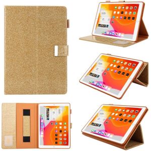 Voor iPad 5/6/7/8/9 Business stijl horizontale Flip lederen draagtas met houder & kaartsleuf & fotolijstjes & portemonnee & hand riem & slaap/Wake-up functie (goud)