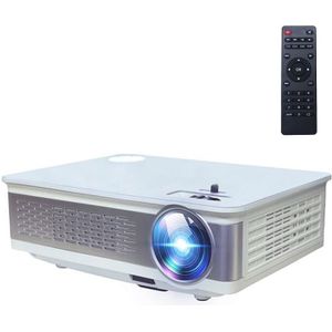 A76 5.8 inch Single LCD Display Panel 1280x768P Smart Projector with Remote Control  Android 6.0  Support AV / VGA / HDMI / USBX2 / SD Card /Audio (White)