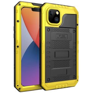 For iPhone 14 Plus Shockproof Waterproof Dustproof Metal + Silicone Phone Case(Yellow)