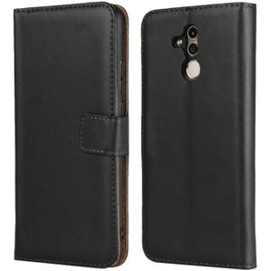 Leather Horizontal Flip Holster for Huawei Mate 20 Lite / Maimang 7 with Magnetic Clasp and Bracket and Card Slot and Wallet(Black)