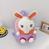 Kleuterschool Schooltas Knuffel Kinderen Leuke Cartoon Rugzak (Bunny Purple)