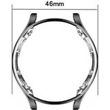 For Samsung Galaxy Watch4 Classic 46mm Electroplating Hollow Half-pack TPU Protective Case(Transparent)