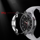 For Samsung Galaxy Watch4 Classic 46mm Electroplating Hollow Half-pack TPU Protective Case(Transparent)