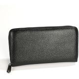 KB196 Top-grain Leather Large Capacity Multi-function 36-Bit Anti-magnetic RFID Organ Card Package Wallet(Black)