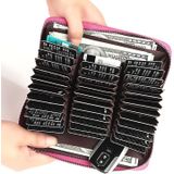 KB196 Top-grain Leather Large Capacity Multi-function 36-Bit Anti-magnetic RFID Organ Card Package Wallet(Black)